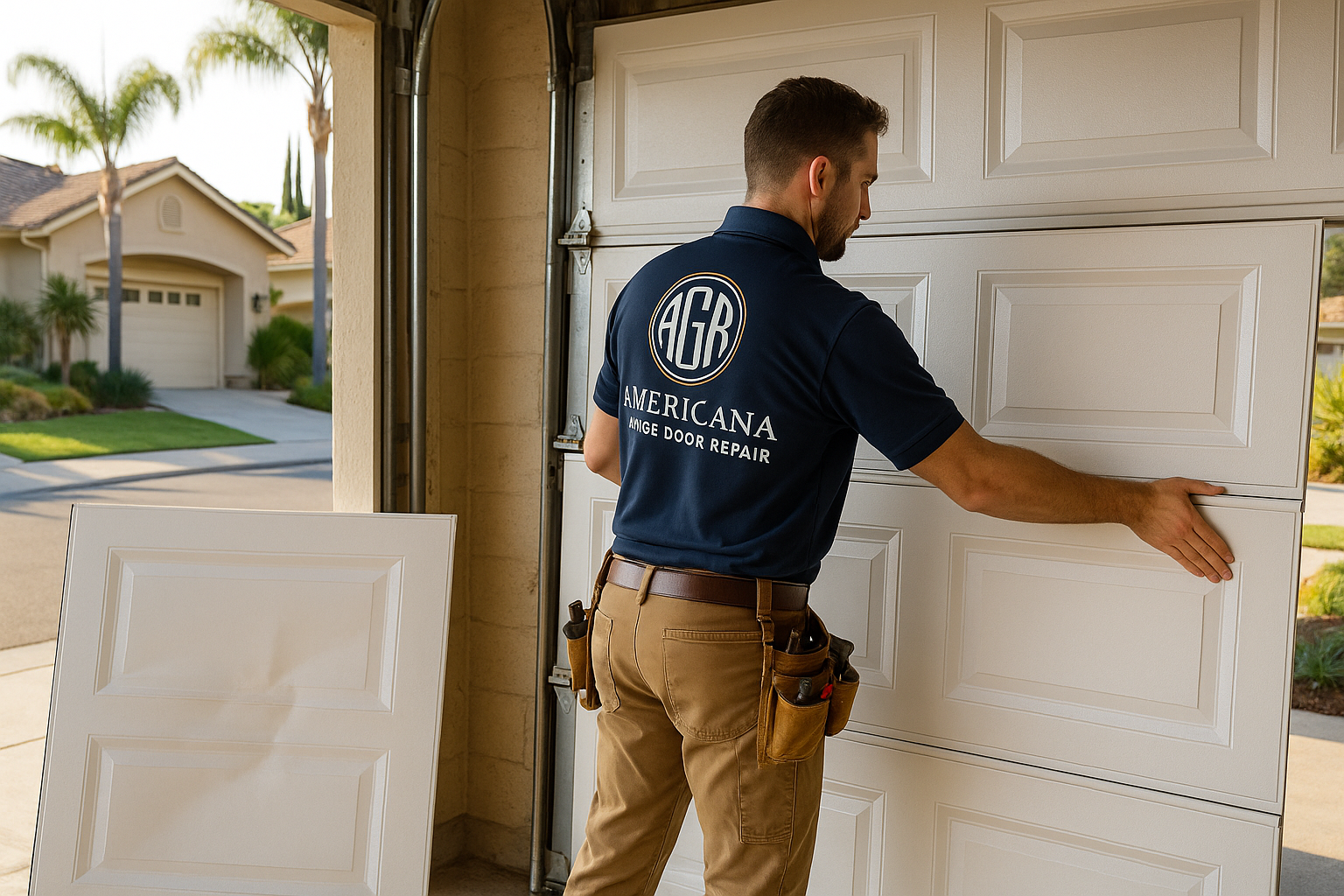 Garage Door Panel Replacement service in North Plymouth