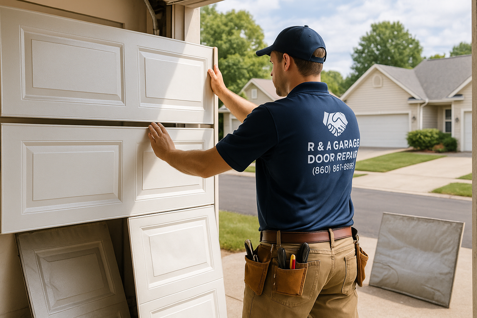Garage Door Panel Replacement service in Mansfield