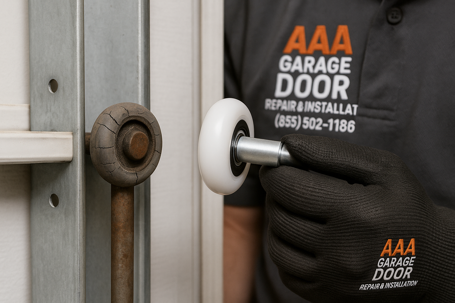 Garage Door Roller Replacement service in Rumford