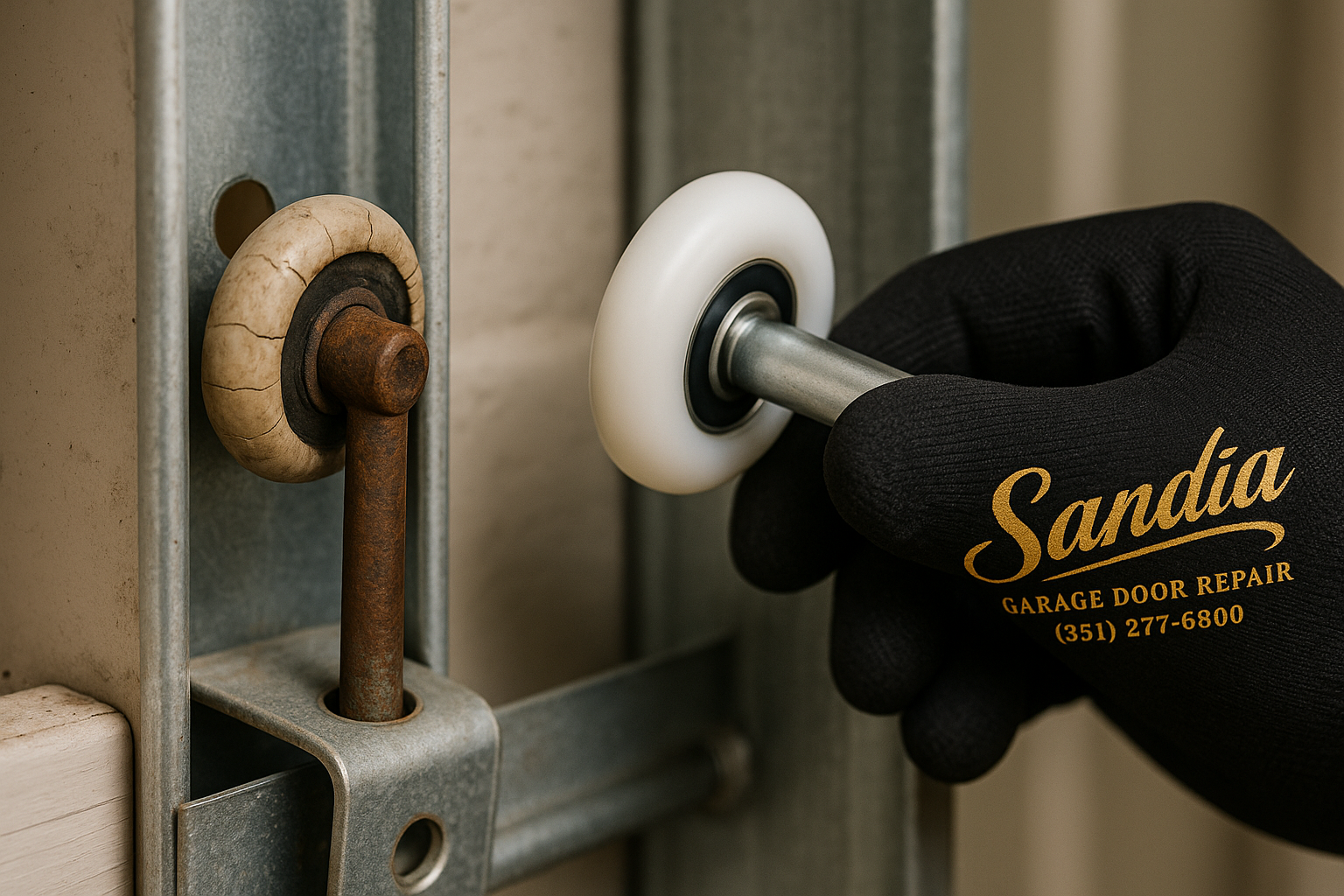 Garage Door Roller Replacement service in Stoughton